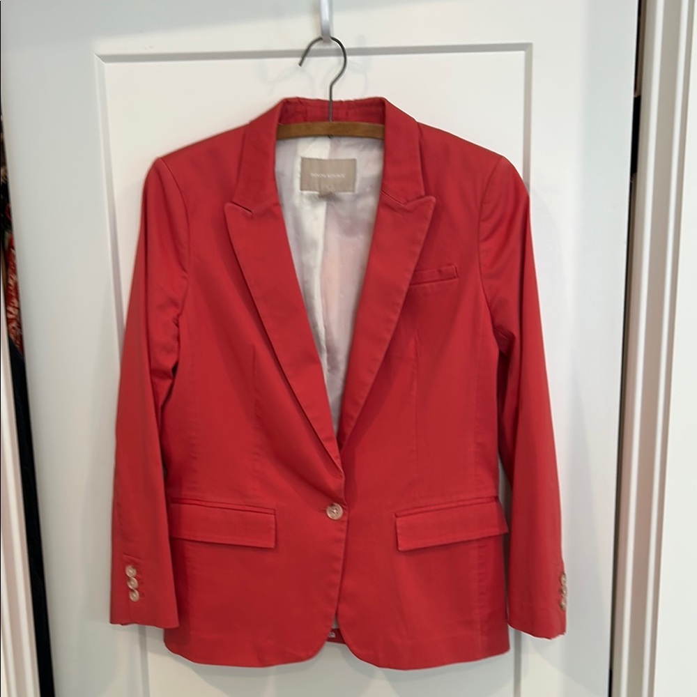 Banana Republic Red Blazer Tailored Suit Jacket